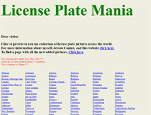 Tablet Screenshot of licenseplatemania.com